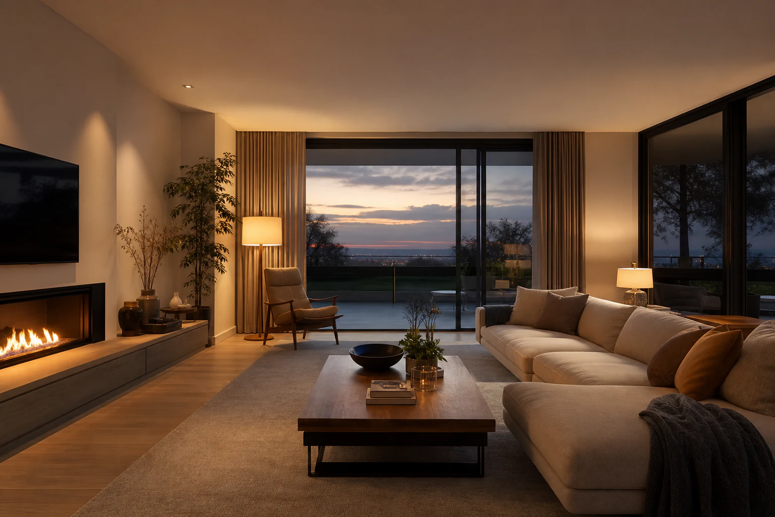 A relaxed evening in a contemporary European home