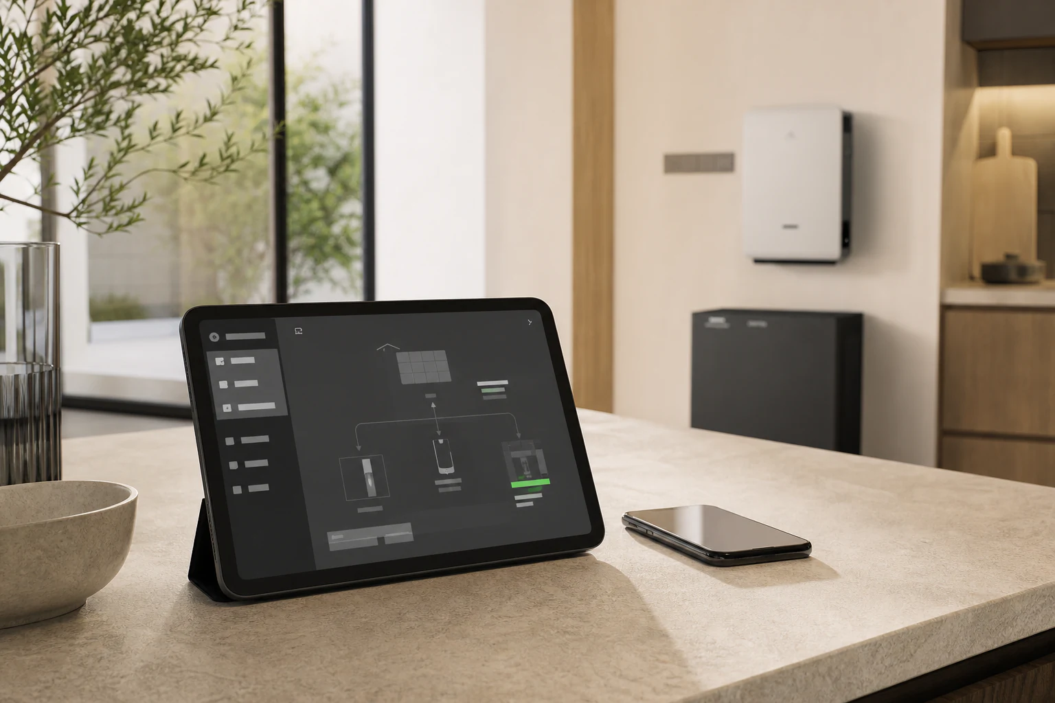 Conow energy controls in a modern home